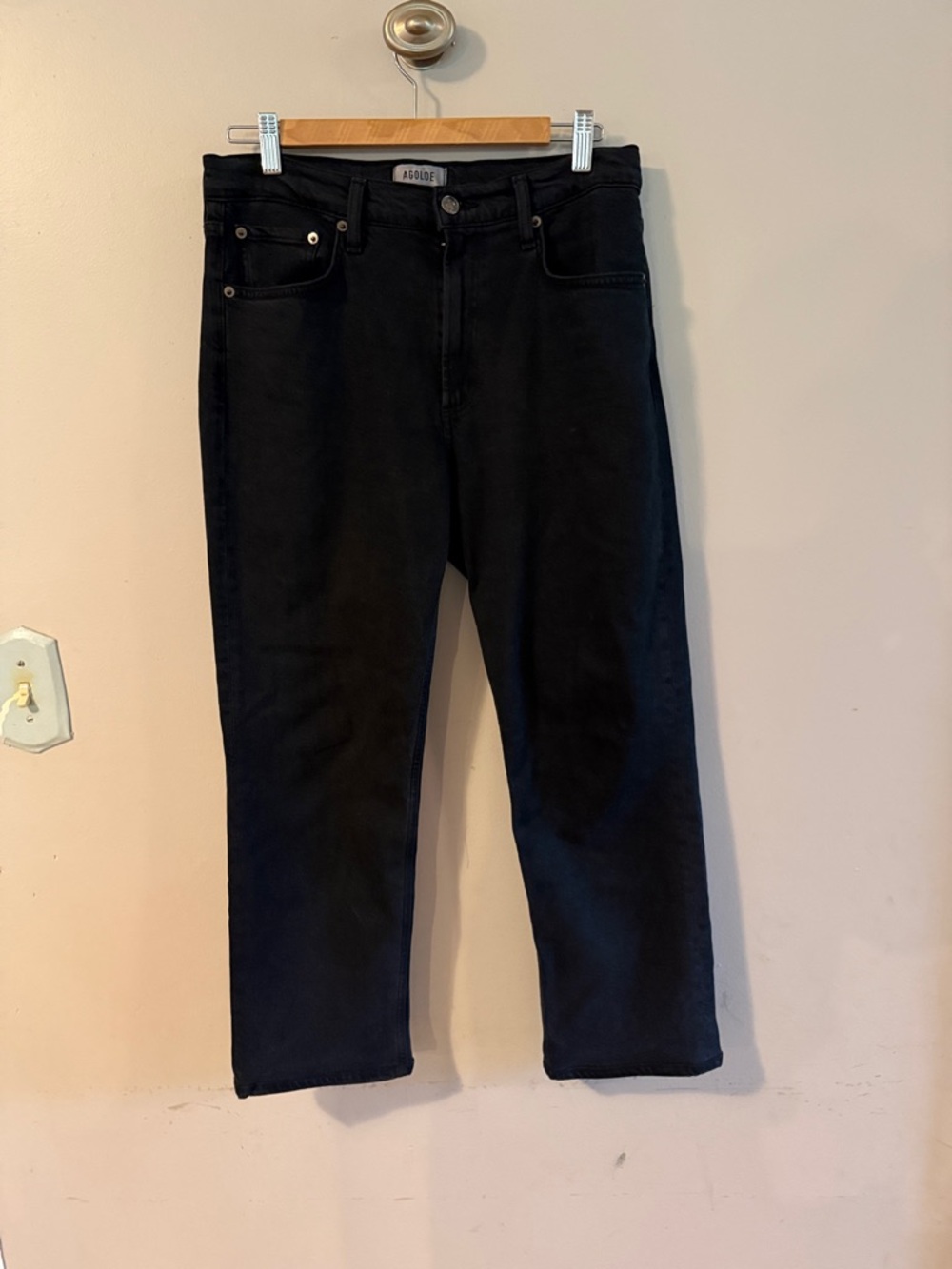 Agolde Black Straight women’s Jeans